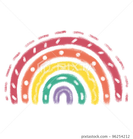 Hand Draw crayon rainbow. 96254212