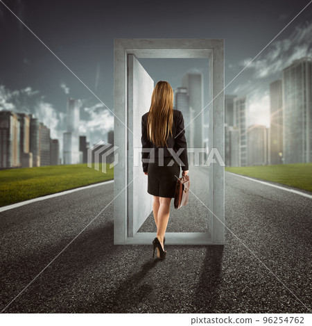 Concept of career advancement and success. Placement in the professional workplace 96254762