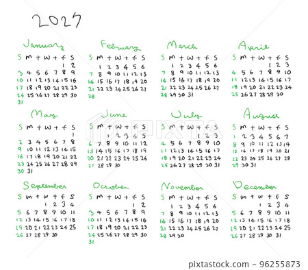 2027 simple hand drawn calendar 2027 simple hand drawn calendar 96255873