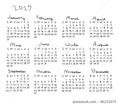2027 simple hand drawn calendar 2027 simple hand drawn calendar 96255875