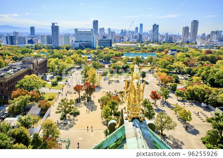 大阪府大阪市,從大阪城天守閣眺望(天王寺南側方向) 大阪府大阪市,從大阪城天守閣眺望(天王寺南側方向) 96255926