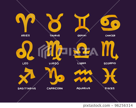 gold zodiac sign gold zodiac sign 96256314