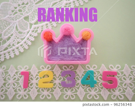 皇冠上的RANKING排名字，12345個數字 96256348