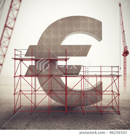 Strengthen euro economy . 3D Rendering Strengthen euro economy . 3D Rendering 96256503