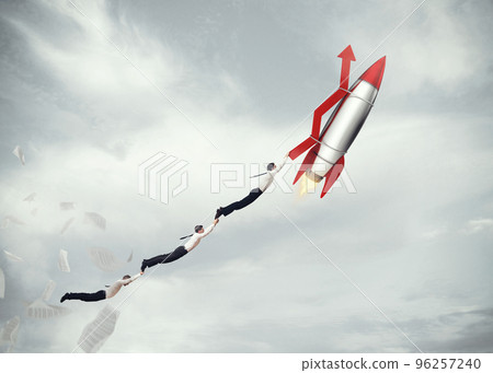 Take-off business success. 3D Rendering 96257240
