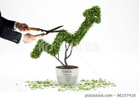 Growing the economy company . 3D Rendering 96257410