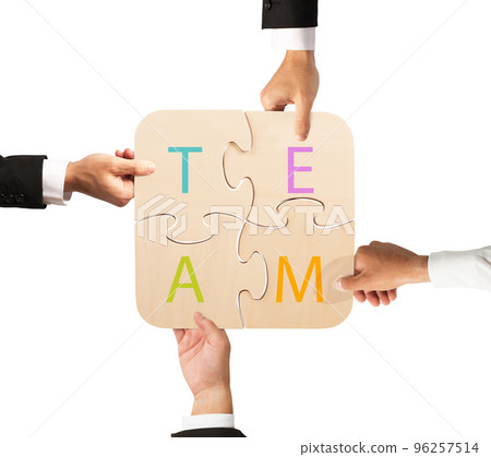 Business teamwork puzzle 96257514