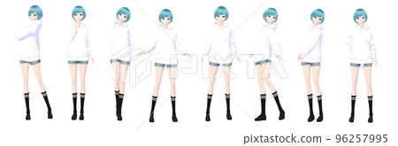 動漫/卡通/人物/少女全身圖解集 96257995