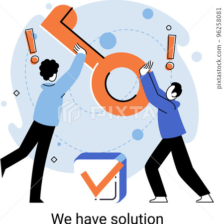 Solution as result of work of business team. Cooperation construction by agency group to create team Solution as result of work of business team. Cooperation construction by agency group to create team 96258081