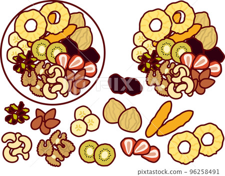 dried fruit and nuts plate 96258491