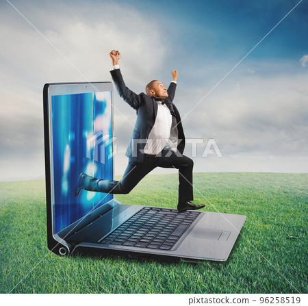 Technology addiction concept 96258519