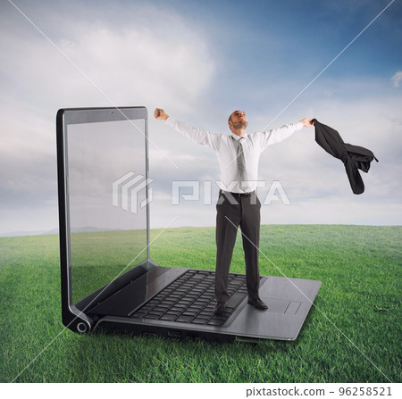 Technology addiction concept 96258521
