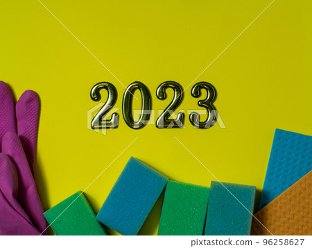 2023 on yellow background 2023 on yellow background 96258627
