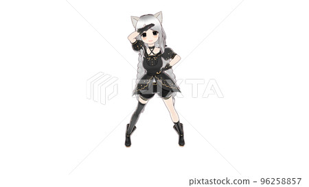 A young woman who did a witch's cosplay in Halloween 96258857