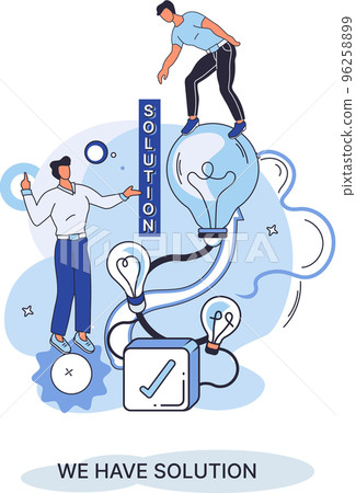 Solution as result of work of business team. Cooperation construction by agency group to create team Solution as result of work of business team. Cooperation construction by agency group to create team 96258899