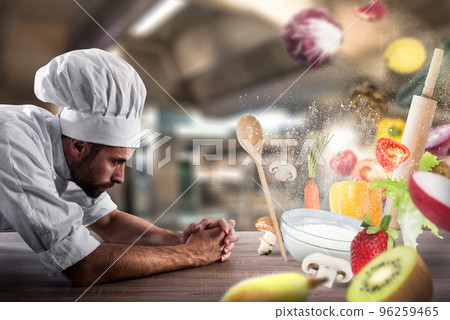 Magic food recipe at the restaurant 96259465