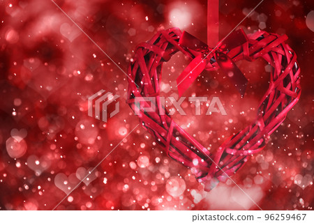 Red hearts background. Valentine day 96259467
