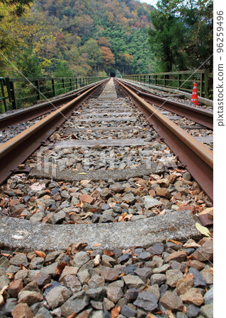 停運的JR三光線(現江之川鐵道)廣島縣一側的柳原隧道前 停運的JR三光線(現江之川鐵道)廣島縣一側的柳原隧道前 96259496