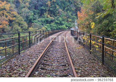 停運的JR產交線(江之川鐵道不定期運行的觀光電車車窗外的景象) 停運的JR產交線(江之川鐵道不定期運行的觀光電車車窗外的景象) 96259768
