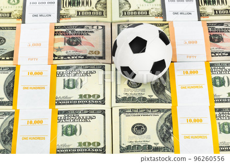 Money and soccer ball 96260556