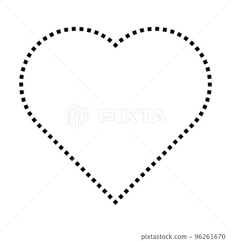 Heart shape dotted symbol icon vector for creative graphic design ui element in a pictogram illustration 96261670