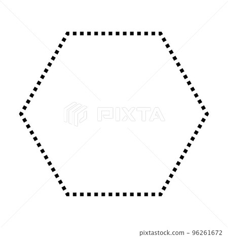 Hexagon symbol dotted shape vector icon for creative graphic design ui element in a pictogram illustration Hexagon symbol dotted shape vector icon for creative graphic design ui element in a pictogram illustration 96261672