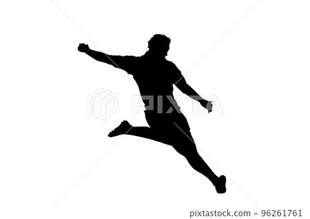 Simple soccer silhouette from the back 96261761