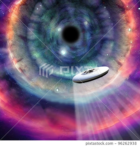 UFO entering a black hole UFO entering a black hole 96262938