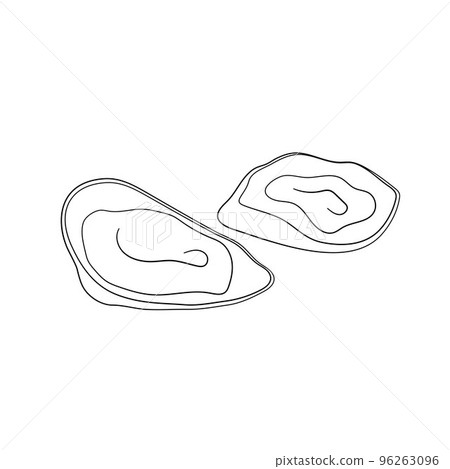 Oysters icon. Seafood clam sign. Vector cartoon hand drawn illustration. Oysters icon. Seafood clam sign. Vector cartoon hand drawn illustration. 96263096