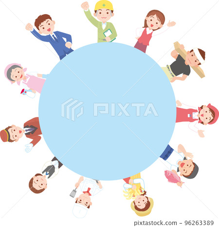 Working person _ light blue from the circle 96263389