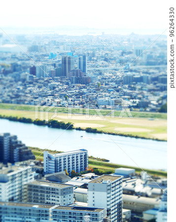 Town around Edogawa Tilt shift 96264330
