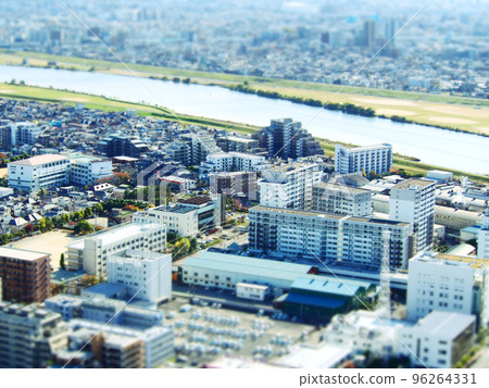 Town around Edogawa Tilt shift 96264331