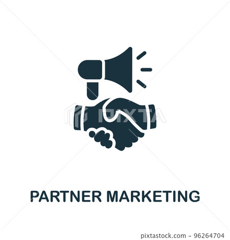 Partner Marketing icon. Monochrome simple Marketing Strategy icon for templates, web design and infographics Partner Marketing icon. Monochrome simple Marketing Strategy icon for templates, web design and infographics 96264704