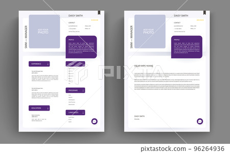 Professional clean modern resume cv and cover letter business layout vector template. Minimalist resume cv elegant stylish design template. Multipurpose resume and letterhead design. Professional clean modern resume cv and cover letter business layout vector template. Minimalist resume cv elegant stylish design template. Multipurpose resume and letterhead design. 96264936