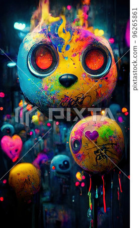 Abstract multicolored balloons. Lots of colored balloons, colored paints, rainbows, and multicolored smoke. Colorful wonderful illusion of dreams. The concept of dreams and illusions. Abstract multicolored balloons. Lots of colored balloons, colored paints, rainbows, and multicolored smoke. Colorful wonderful illusion of dreams. The concept of dreams and illusions. 96265861
