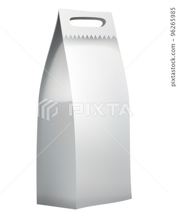 Food package. Realistic take away food box mock up. Blank white model cardboard carry package, product container, empty food box. Packaging for lunch 96265985