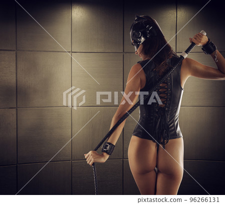 Sexy woman in lingerie bdsm style with a whip... - Stock Photo [96266131] -  PIXTA