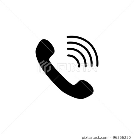 Phone call icon. Telephone ringing symbol. Web site page and mobile app design element. 96266230