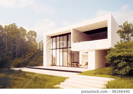 Illustrative image of a modern residential building Illustrative image of a modern residential building 96266490