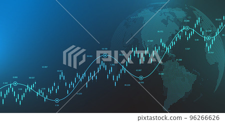 Financial data graph chart background. Business background with candlesticks chart for reports and investment. Financial market trade concept. Vector illustration Financial data graph chart background. Business background with candlesticks chart for reports and investment. Financial market trade concept. Vector illustration 96266626