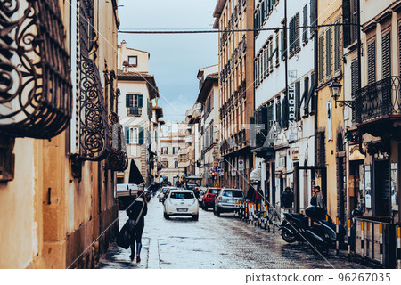 Florence cobblestone streets * partly soft focus 96267035