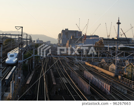 Scenery near Kyoto Station at dusk 96267663