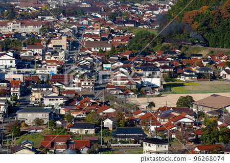 "SL Yamaguchi" towed by Degoichi climbing the slopes of Tsuwano towards the pass "SL Yamaguchi" towed by Degoichi climbing the slopes of Tsuwano towards the pass 96268074