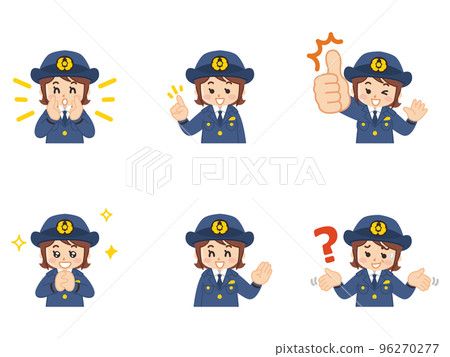 女警官面部表情模式集 96270277