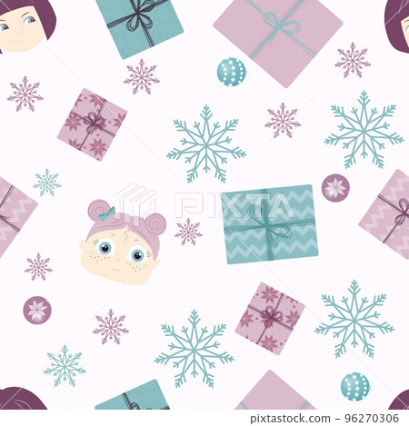 New Year Face pattern girls New Year Face pattern girls 96270306