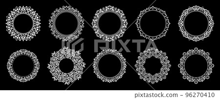 Set of decorative frames Elegant element for design Set of decorative frames Elegant element for design 96270410