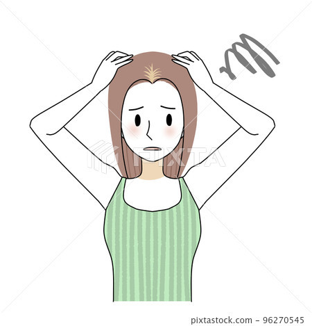 擔心頭髮稀疏的女性 96270545