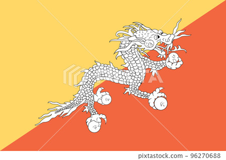 Bhutan national flag Bhutan national flag 96270688