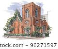 St. Agnes Church, red brick style 96271597