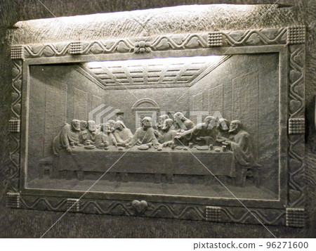 Salt relief in the World Heritage Wieliczka Salt Mine, Wieliczka, Poland Salt relief in the World Heritage Wieliczka Salt Mine, Wieliczka, Poland 96271600